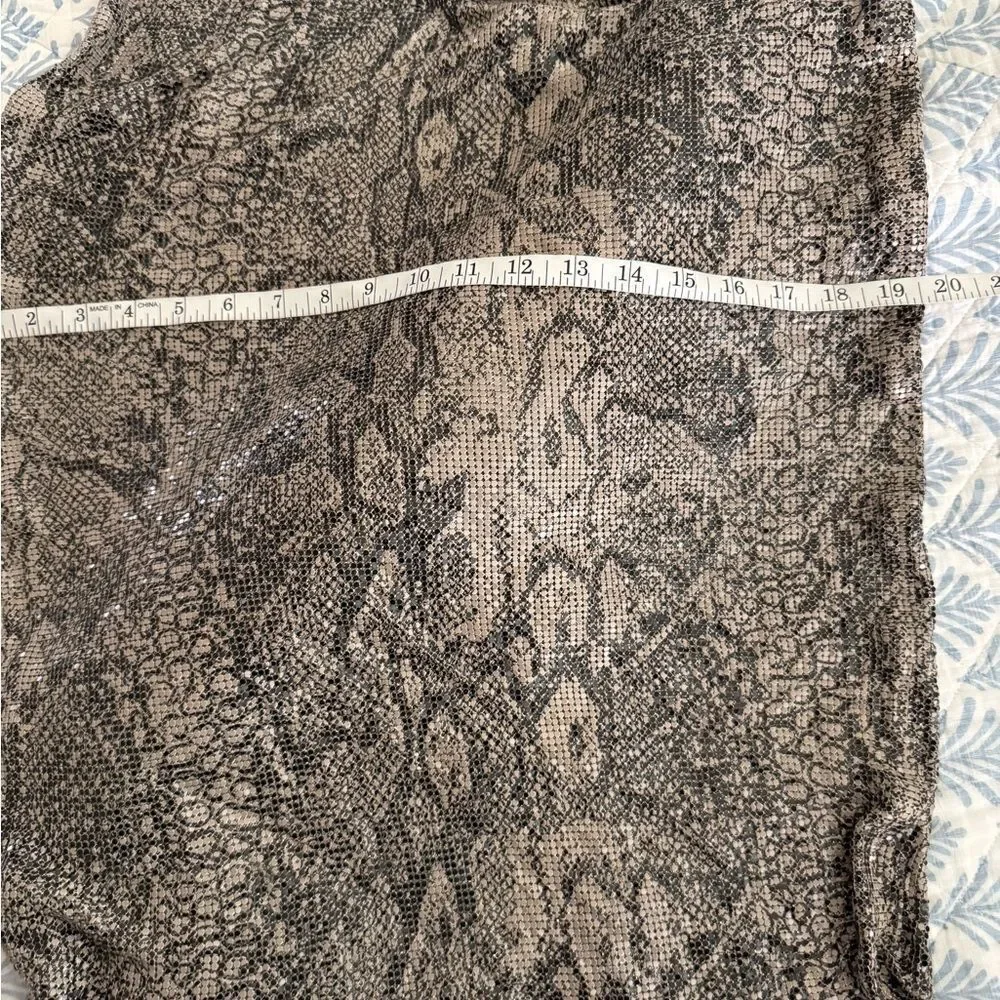 Metallic snakeskin Chainmail Dress perfect for cosplay snake print chain detail